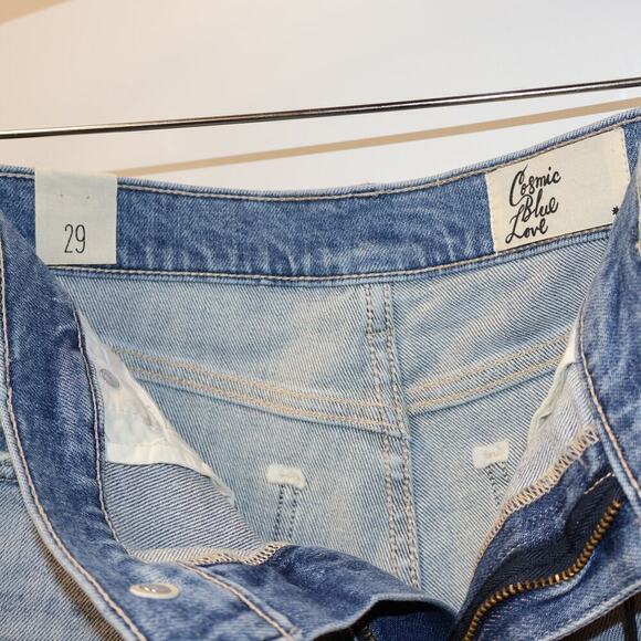 NWT Cosmic Blue Love Shorts 5 Pocket Design Distressed Waist Pockets Riptide - Picture 16 of 16